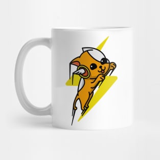 Lightning Bolt Flying Dog Orange Mug